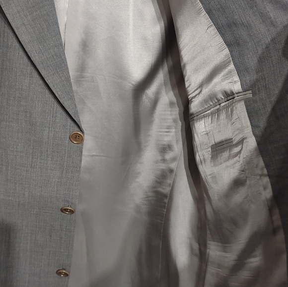 Hugo Boss Gray Suit Coat 3 Button Sports Blazer 40R Wool Jacket - Picture 8 of 10